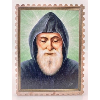 Magnetka: svätý Charbel - drevená - Z001