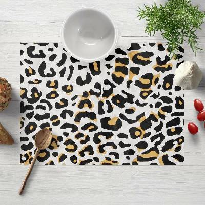 Biante bavlna prostírání Sandra SA-409 Leopardí vzor na bílém 30x40cm