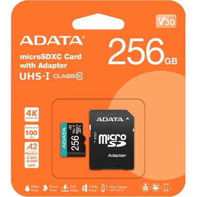 Adata MicroSDXC 256GB Premier Pro AUSDX256GUI3V30SA2-RA1