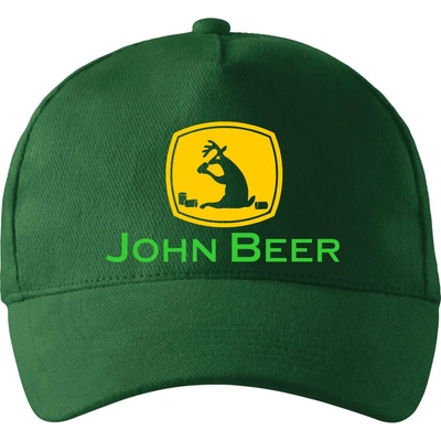 John Beer jeleň s pivom so zahnutým šiltom a látkovou sponou Fľaškovozelená