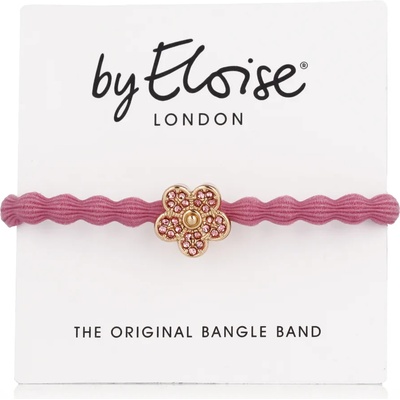 By Eloise London Bling Charms Daisy Flower Ластик за коса за жени цвят Rose Pink