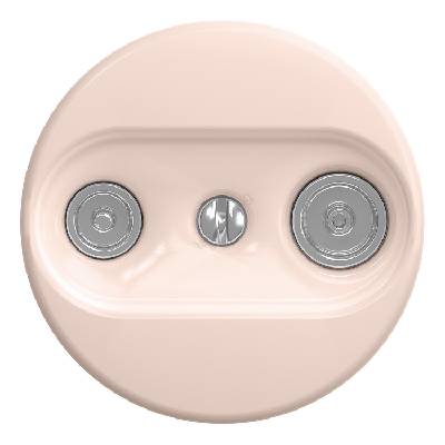 - ретро абонатна розетка TV+R (с възможност за продължаване) без рамка старо-розова (KA0123)