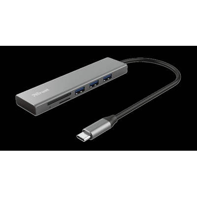 Trust Halyx Fast USB-C Hub & Card reader 24191