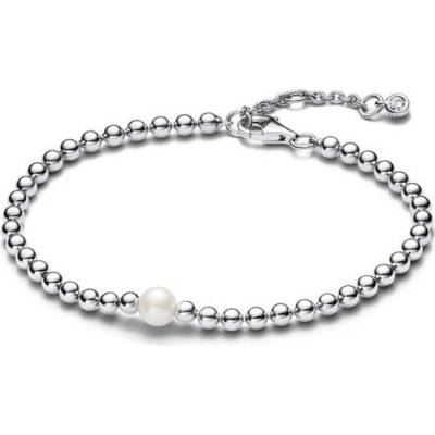 PANDORA Náramek Sladkovodní kultivovaná perla a kuličky 16 cm 593173C01-16