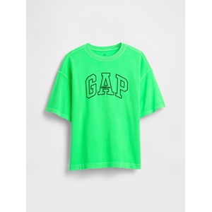 GAP Детска oversize тениска Heavyweight Athletic Logo GAP GAP | Zelen | Момчешки | 116/122