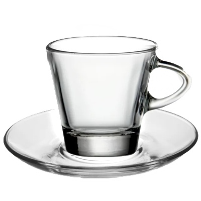 Vitrum VM-122303 Чаша с чинийка за топли напитки 80ml Barchetta-1бр (010462)