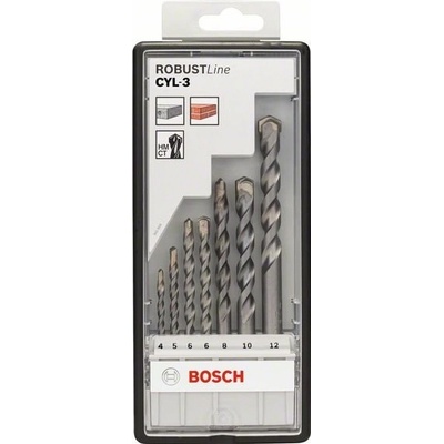 BOSCH 7dílná sada vrtáků do betonu Robust Line CYL-3 4; 5; 6; 6; 8; 10; 12 mm 2607010545