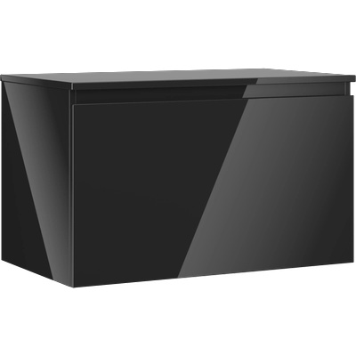 Mexen Orio баня шкаф под умивалник 80 см с плот, 1 чекмедже, черен гланц - 91A10-08047-1-BFC70 (91A10-08047-1-BFC70)