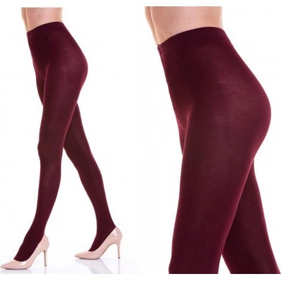 Velvet Cotton pančucháče 120 DEN bordová