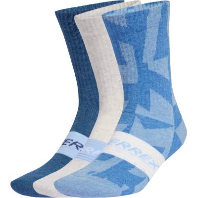 adidas Terrex Мъжки спортни чорапи adidas Terrex TRX MT Sock 3-Pack Sports socks - Glow Blue / White / Tech Indigo - размер 46-48 (EU) (207-1201-0214)