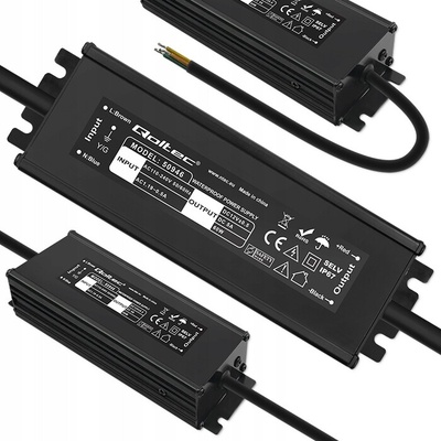 Qoltec Napájecí zdroj pro LED IP67 | 60W | 12V | 5A | Vodotěsný | Černý