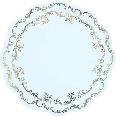 PartyDeco Podložky pod tanier Light blue 35,5 cm