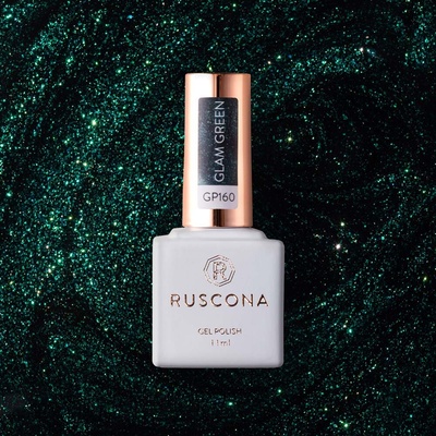 Ruscona gel lak GREEN GLAM 160 11 ml