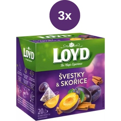 Loyd Tea pyramida švestka skořice 3 x 40 g