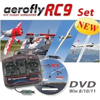 IKARUS Aerofly RC9 na DVD pro Win8/10/11 s USB ovladačem