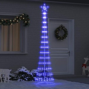 vidaXL LED Коледна Елха Синьо 250 cm Метал (42018777)