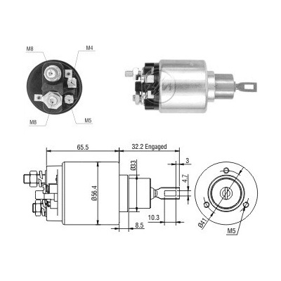 Spínač startéru Bosch 0001108003, 0331303035