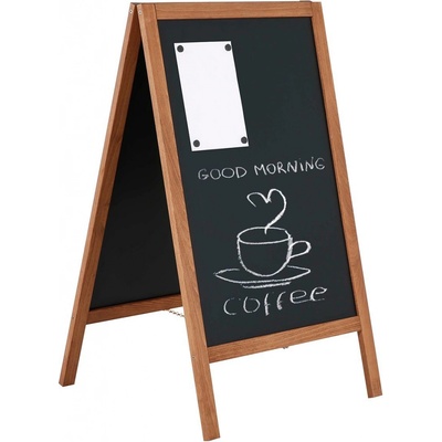 A-Z Reklama CZ Dřevěný poutač UWODD04668 s křídovou magnetickou tabulí 460 x 680 mm