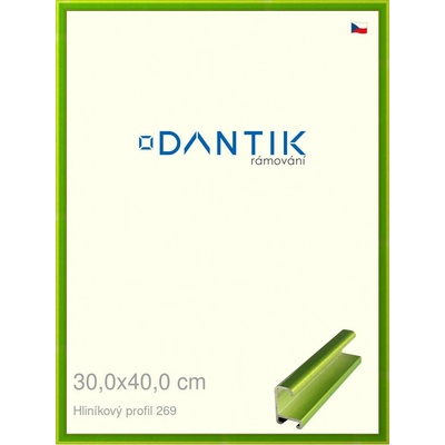 DANTIK rám na obraz 30 x 40 Zelená Smaragd broušená