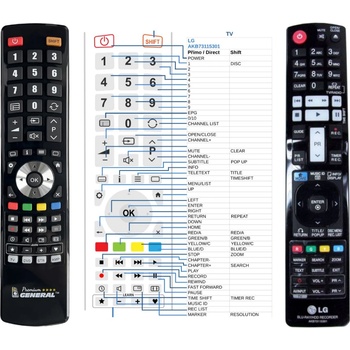 GENERAL LG AKB73115301 - съвместимо дистанционно управление на марката General (AKB73115301)