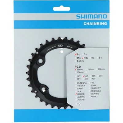 Převodník Shimano Deore M6000 34z 2x10 – Zboží Dáma