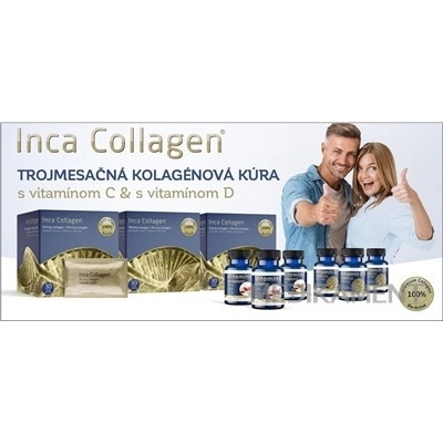 Inca Collagen Vit.C&D vrecúška 90 ks + Vit.D3 kapsuly 30 ks + Vit.C tabliety 90 ks