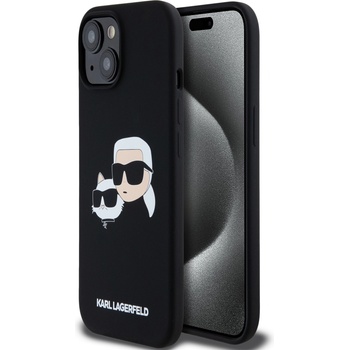 KARL LAGERFELD Заден капак от течен силикон с двойни глави Magsafe за iPhone 15 Pro Max Black Karl Lagerfeld Karl Lagerfeld | Cheren | ЖЕНИ | UNI