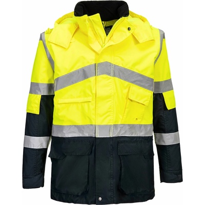Portwest S760 Vetrovka Hi Vis 2 Tone Žltá Námornícka modrá