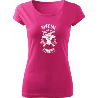 DRAGOWA дамска тениска, Spartan Forces, розова, 150г/м2 (6513)