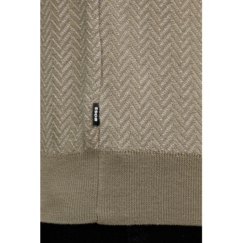 HUGO BOSS Пуловер с вълна boss в зелено от лека материя 50549985 (50549985)