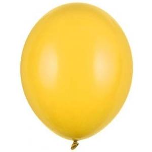 Party Deco Пастелен латексов балон - медено жълто - 12 см (sb5p-009)