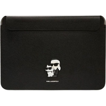 Karl Lagerfeld Saffiano Karl and Choupette NFT Computer Sleeve 13/14" Black KLCS14SAKCPMK