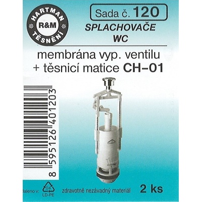 HARTMAN membrána k vypinacímu ventilu WC Bechyně, sada č. 120 – Hledejceny.cz