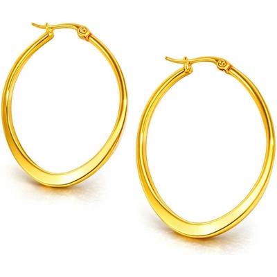 Solla Elegant Hoops dámske náušnice z ocele 304 zlaté CH-Z-NA40