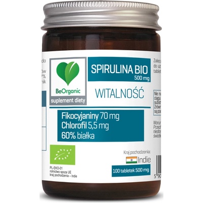 BeOrganic Spirulina 500 mg 100 tabliet
