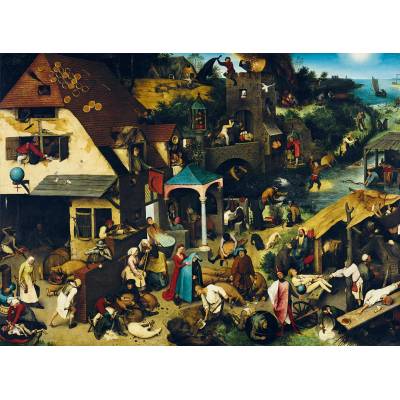 Bluebird Puzzle - Puzzle Pieter Bruegel the Elder - Netherlandish Proverbs - 3 000 piese