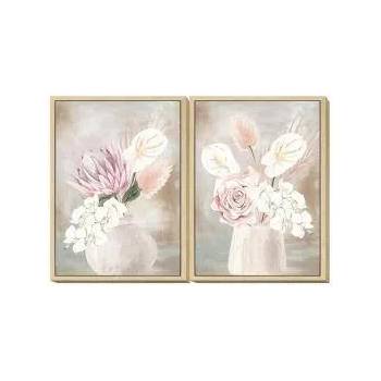 DEKODONIA Картина DKD Home Decor полистирен Пластно Ваза (2 pcs) (50 x 4 x 70 cm)