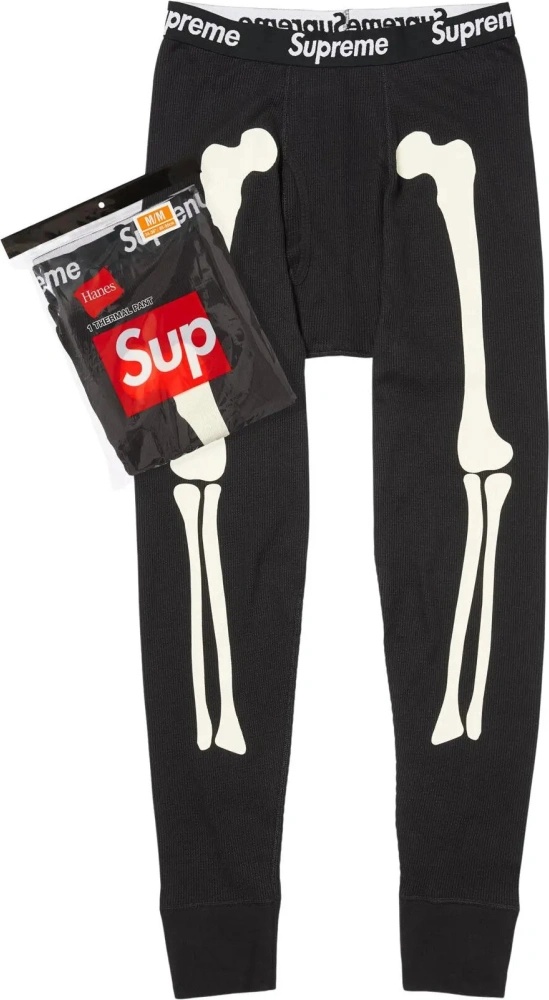 Supreme Hanes Bones Thermal Pant FW25 1 Pack Black od 2 290 Kč