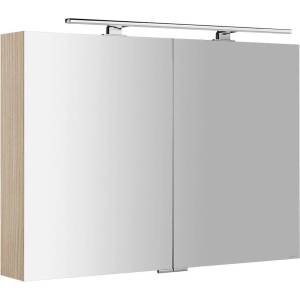 SAPHO Mirró - Огледален шкаф с LED осветление 100x70x16 см, 2 врати, явор „Бардини MC100-0013 (MC100-0013)