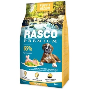 Rasco Premium RASCO Premium Puppy Medium - Премиум храна с пиле и ориз за подрастващи кученца от средните породи, 3 кг, Чехия 1704-10024