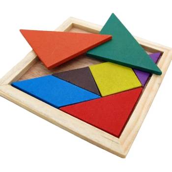 Image 1 of Smart Baby Дървен пъзел Smart Baby - Тангам, 9 части (MO83)