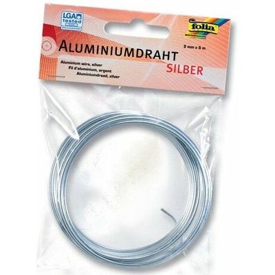 Hliníkový drát Folia 2 mm x 5 m - Silver