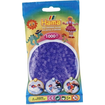 HAMA HAMA H207-74 Hama zažehlovací průhledné fialové korálky 1000ks MIDI