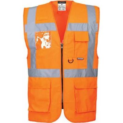 Portwest Berlin reflexní manažerská vesta Hi-Vis oranžová
