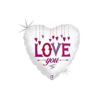 Image 1 of Gemar Балон от фолио - Обичам те с висящи сърца