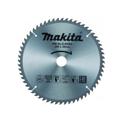 Makita D-65383 pilový kotouč 260mm x 30mm x 60T