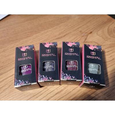 Risyal Risyal Laky na nechty glitter, 4x7ml