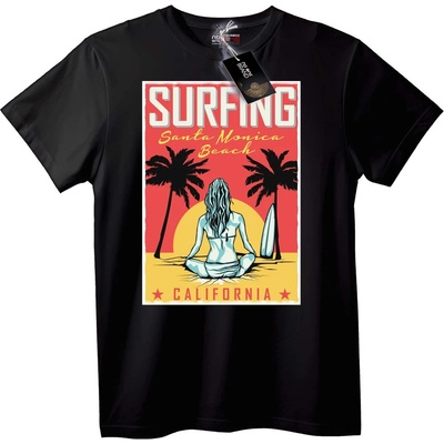 NOONEBRAND Тениска Сърфиране Santa Monica Beach - XXS, White