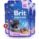 Krmivo pro kočky Brit Premium Cat Pouches white fish for Kitten 100 g