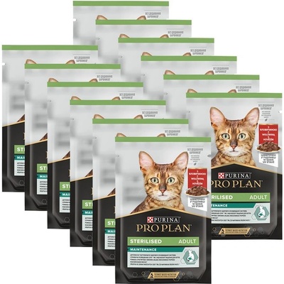 PRO PLAN PURINA PRO PLAN CAT STERILISED MAINTENANCE консерви говеждо 12 x 85 г